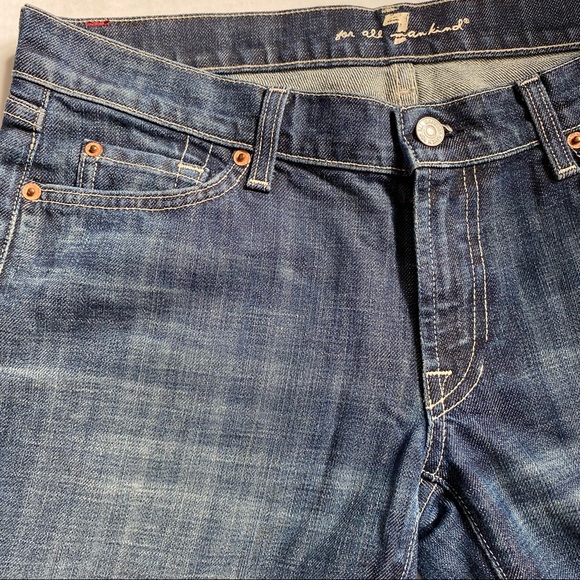 7 for all mankind women’s blue bootcut jeans 34” inseam. Size 31 - Picture 5 of 16
